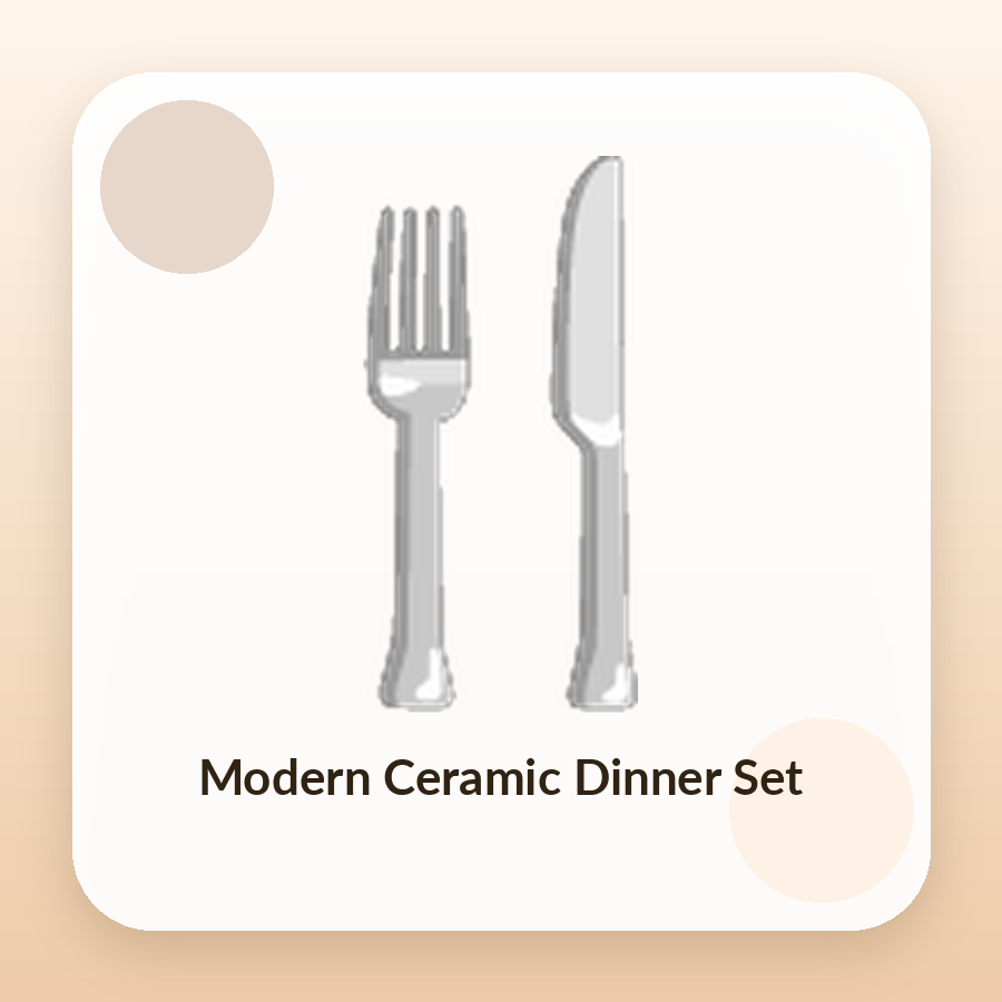 Modern Ceramic Dinner Set
