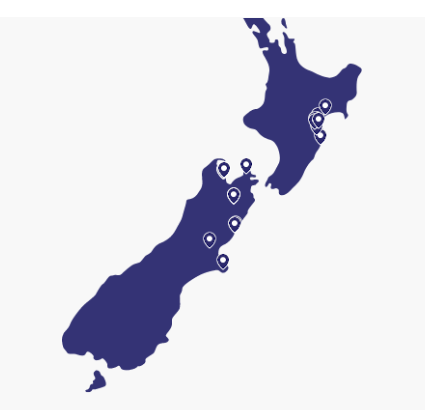 New Zealand apiary location map